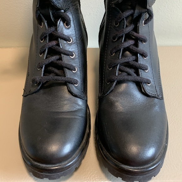 STEVE MADDEN Griffen Leather Moto Combat Style Boots Size 7.5 Black - Picture 5 of 16